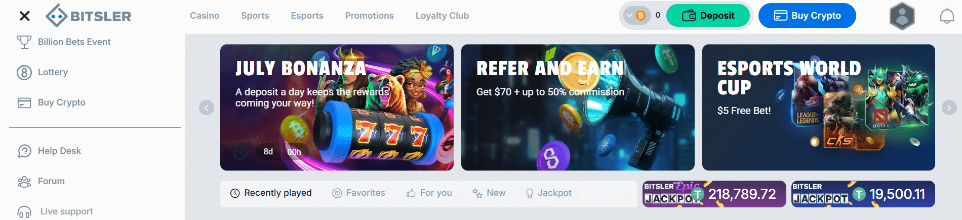 The Bitsler UI switched to its light theme from the default dark