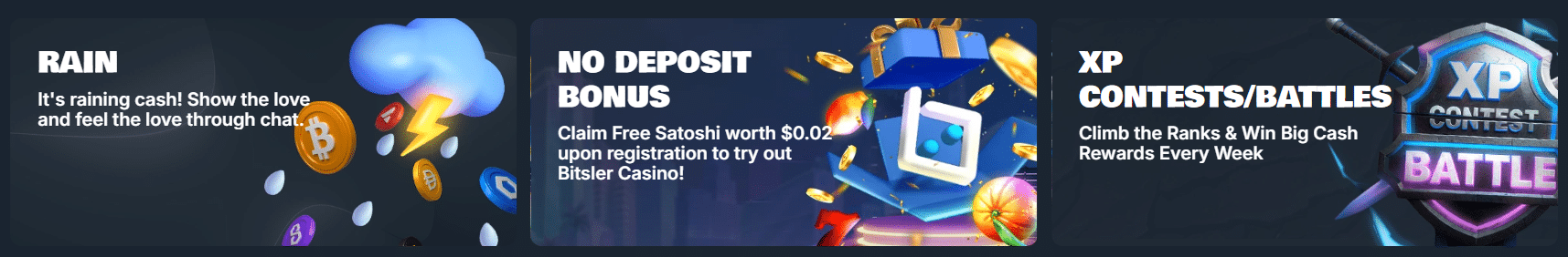 a selection of a few of the Bitsler promotions