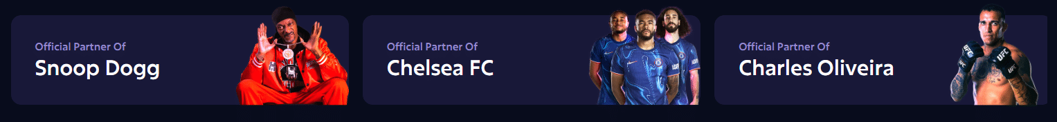 A promo banner from Roobet featuring the main sponsored figures teams