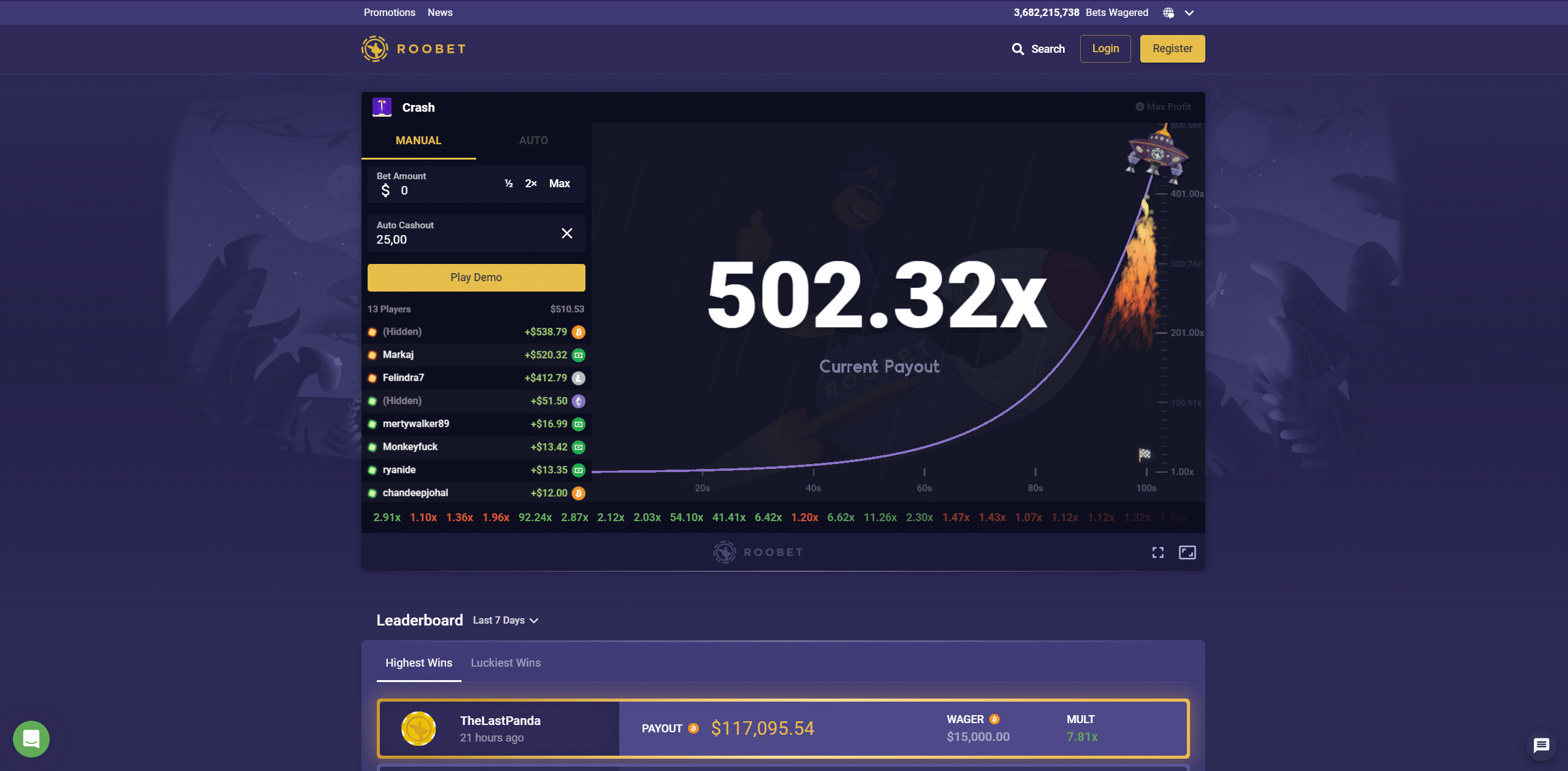 Roobet Crash Gambling Game Review 2024