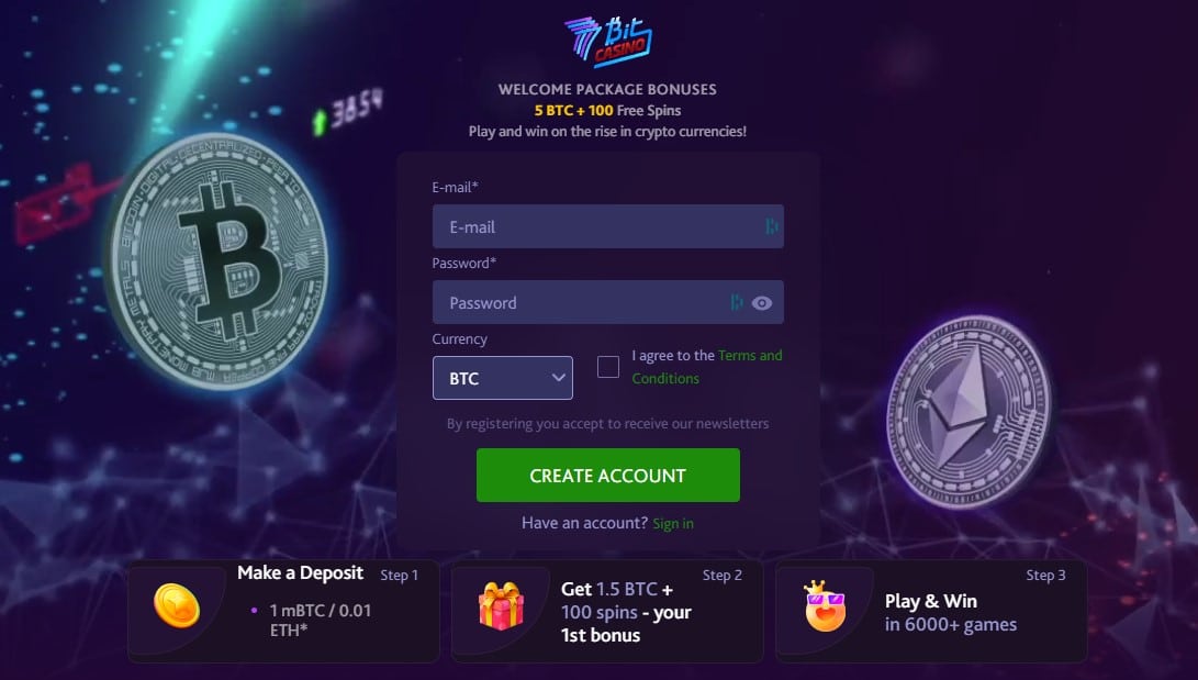 7Bit Casino Welcome Bonus