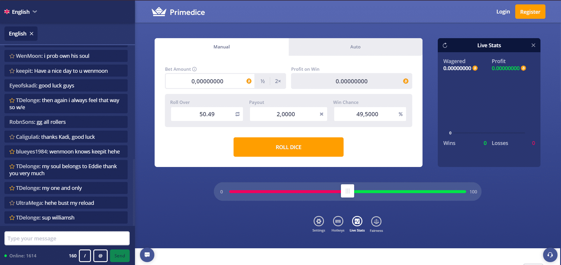 Primedice Review 2020 - Oldest crypto dice game - BTCGOSU