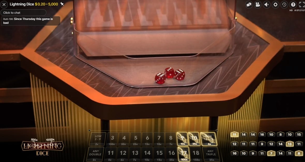 Lightning Dice Live Casino Game Review BTCGOSU