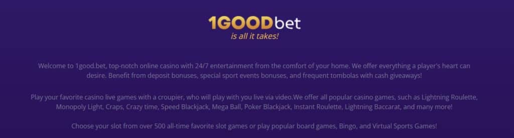 1GoodBet Casino Review