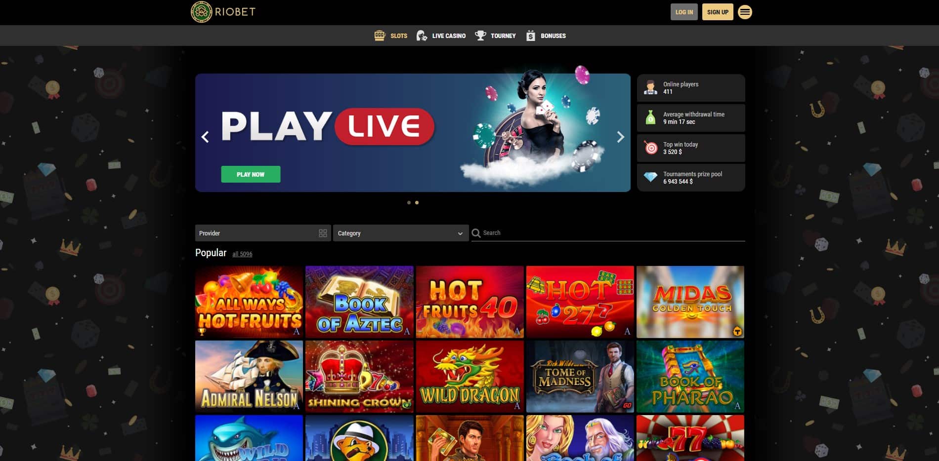 Казино Риобет должностной сайт Riobet casino, Играй диалоговый
