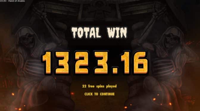 Hand of Anubis Underworld Big Win