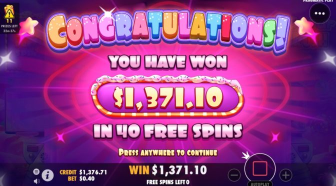 Sugar Rush Slot Win