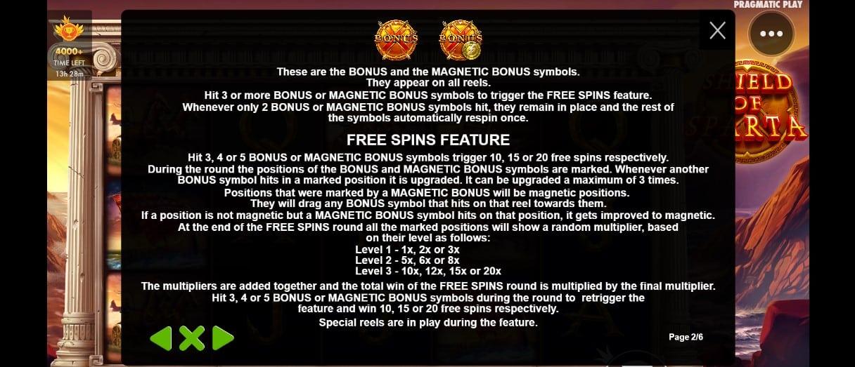 Shield of Sparta Free Spins