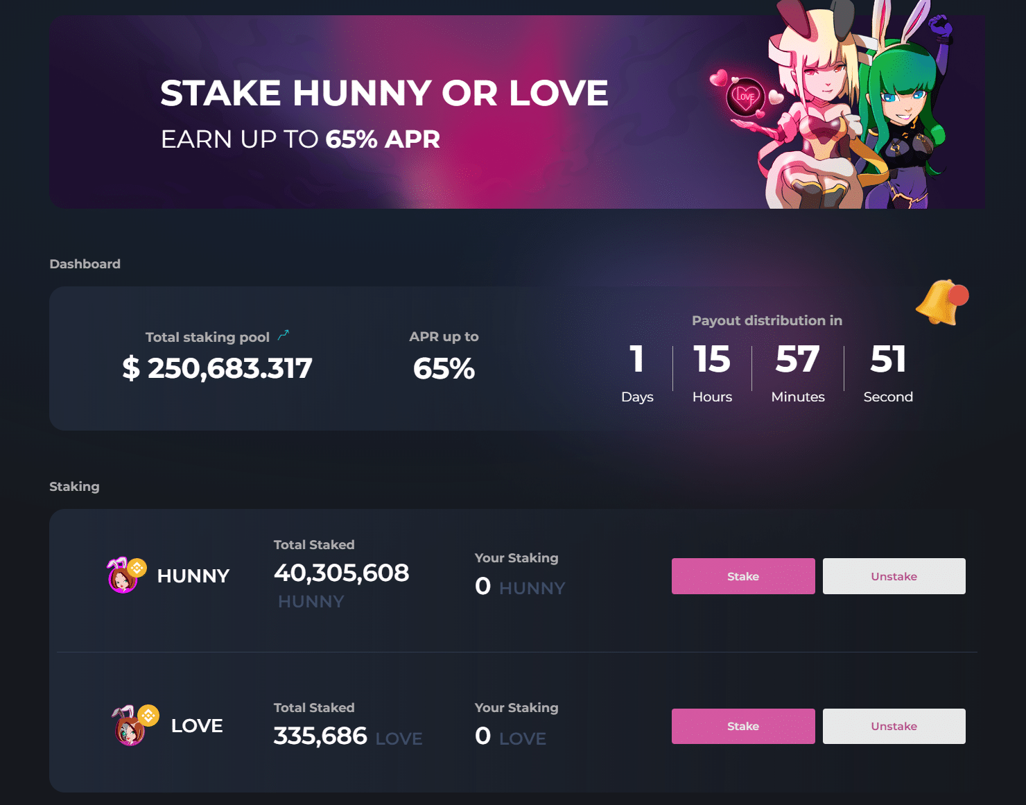 HunnyPlay Casino Staking