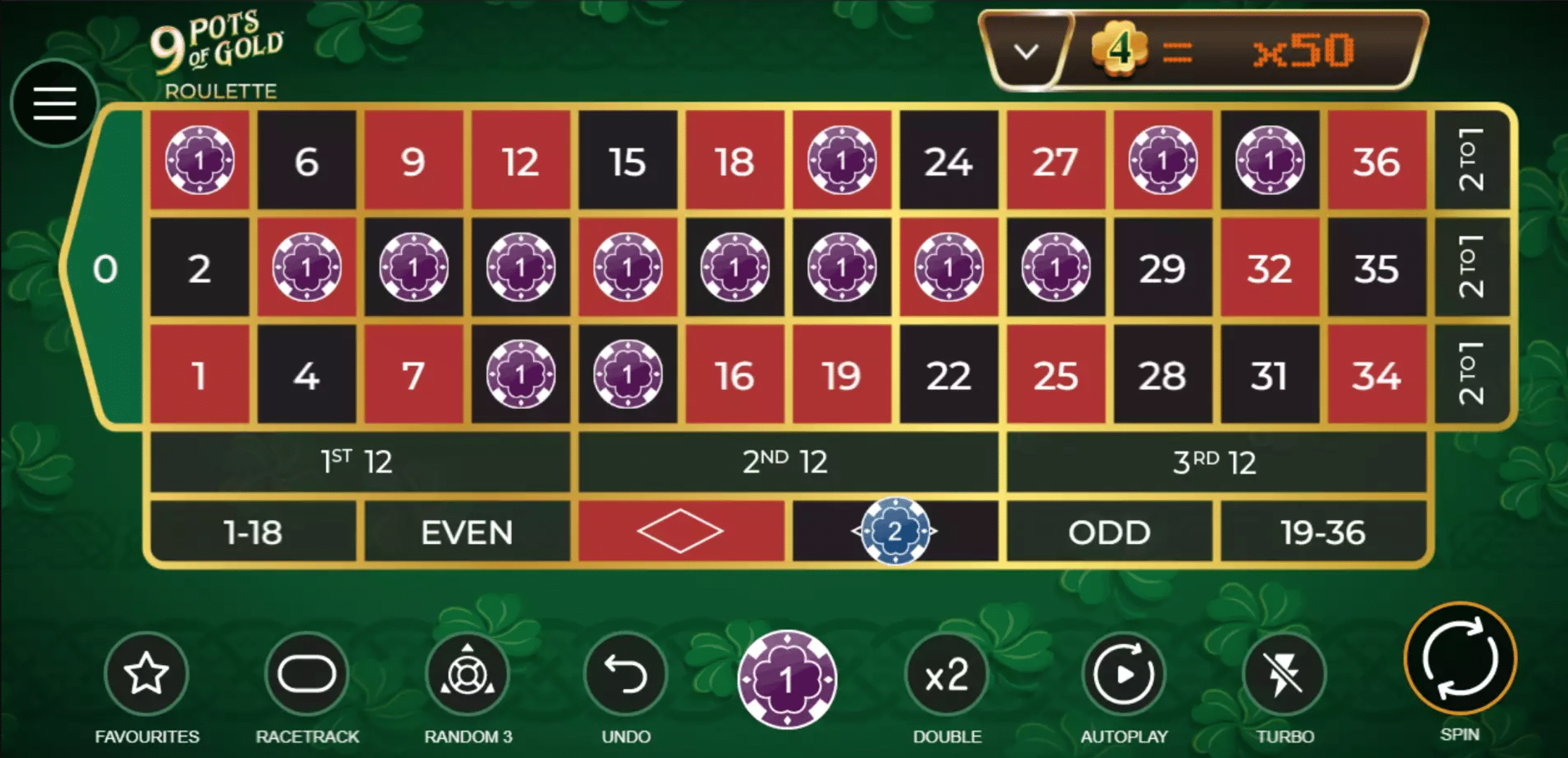 9 Pots of Gold Roulette