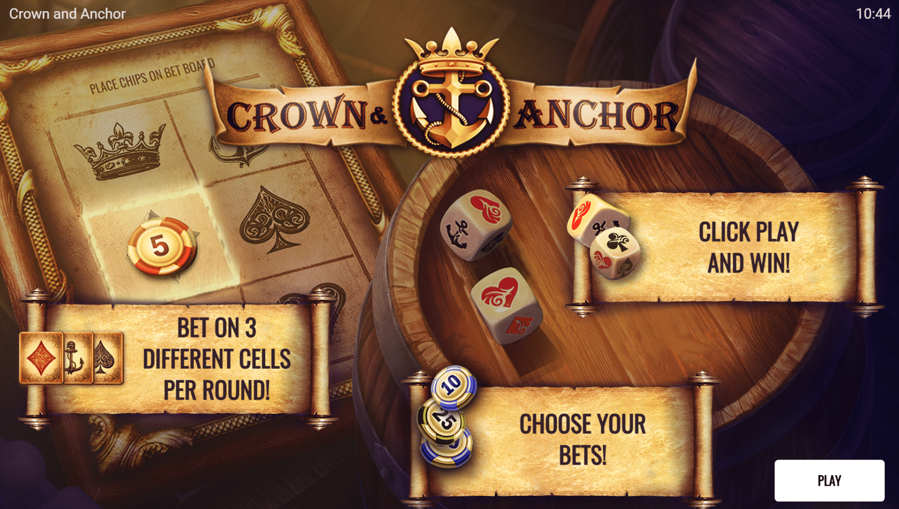 Crown and Anchor Dice