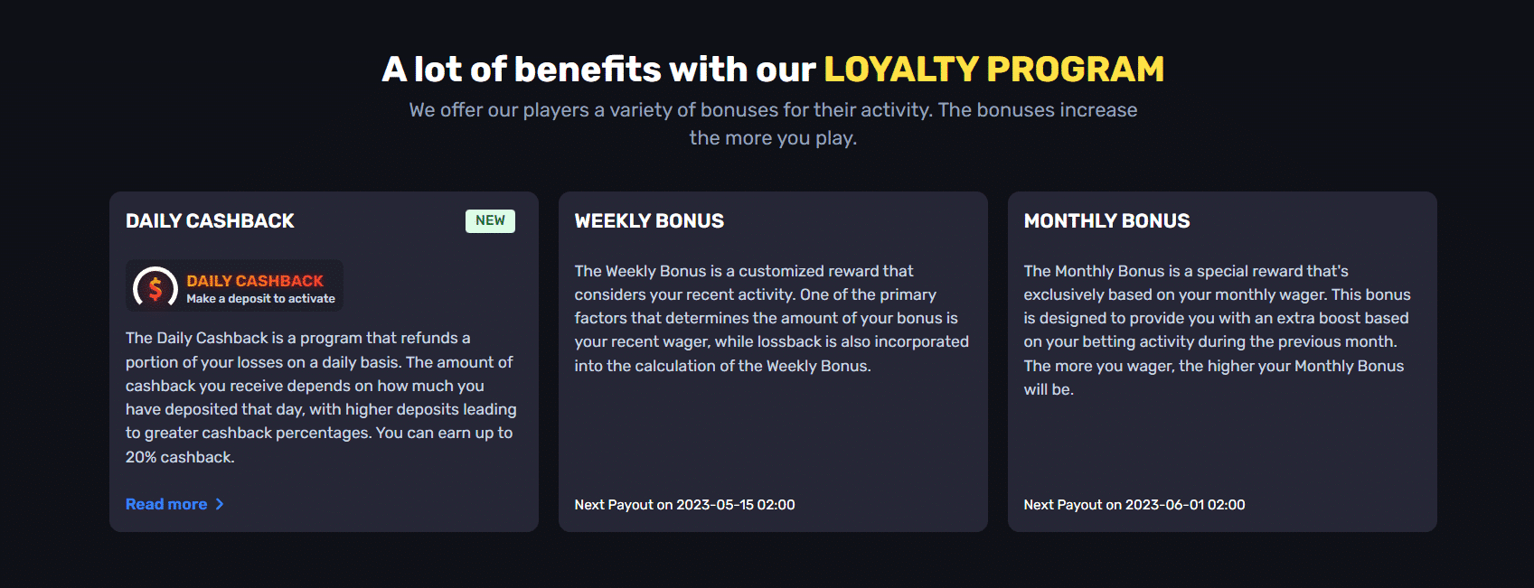 Heatz Casino VIP Program