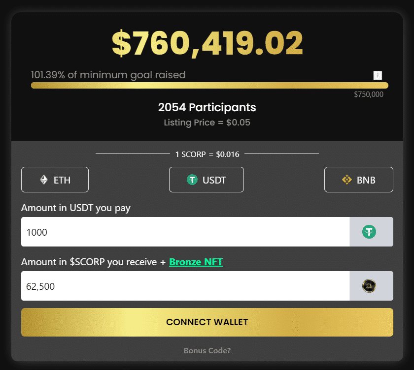 Scorpion Casino Presale