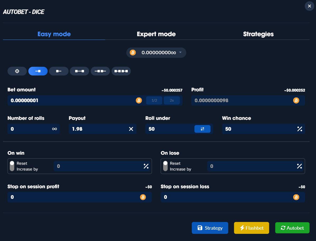 Wolf.Bet Dice Autobet