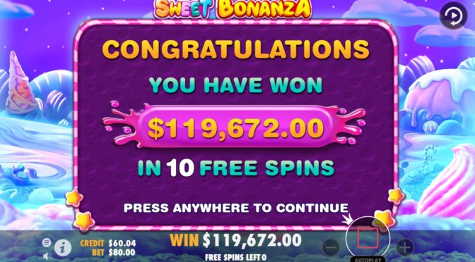 Sweet Bonanza HUGE win