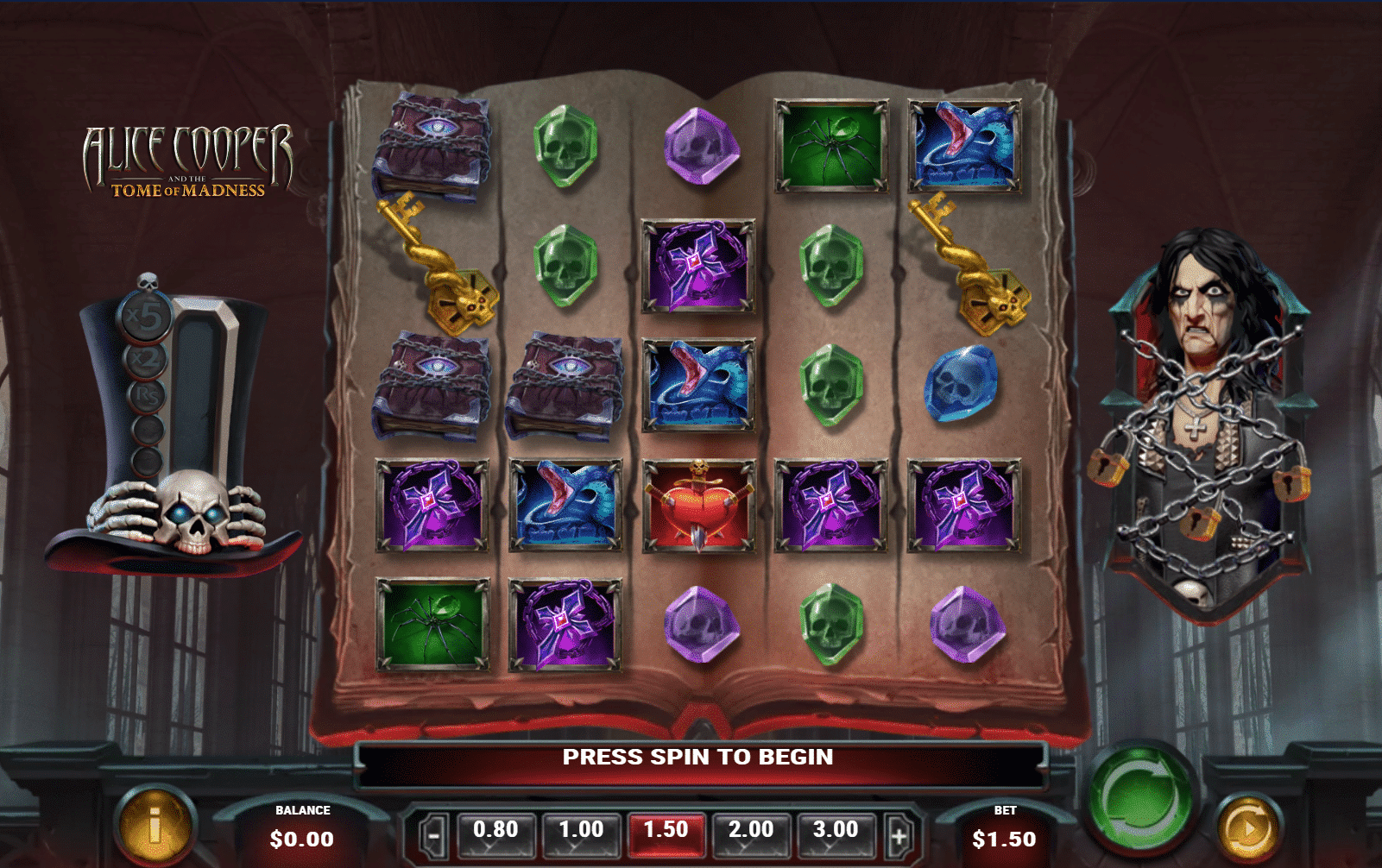 Alice Cooper and the Tome of Madness Slot