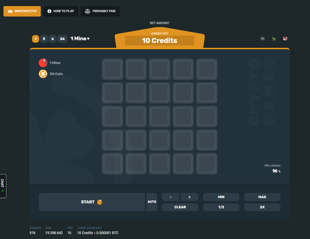Crypto.Games Minesweeper