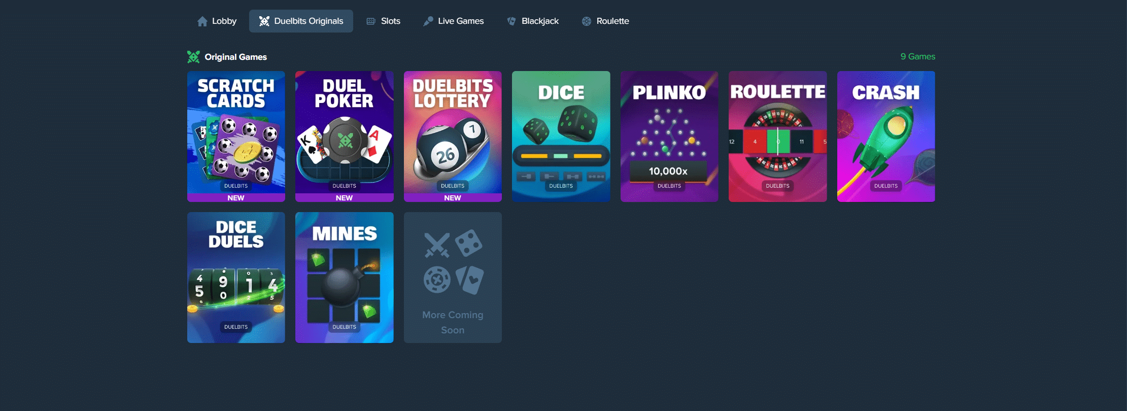 Duelbits Original Games