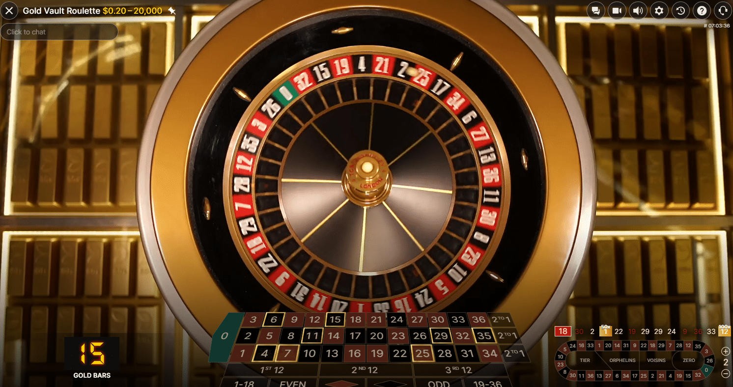 Gold Vault Roulette Live Game