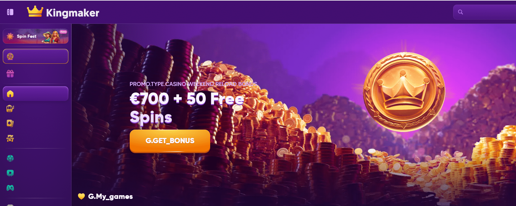 A loading error we got at Kingmaker casino