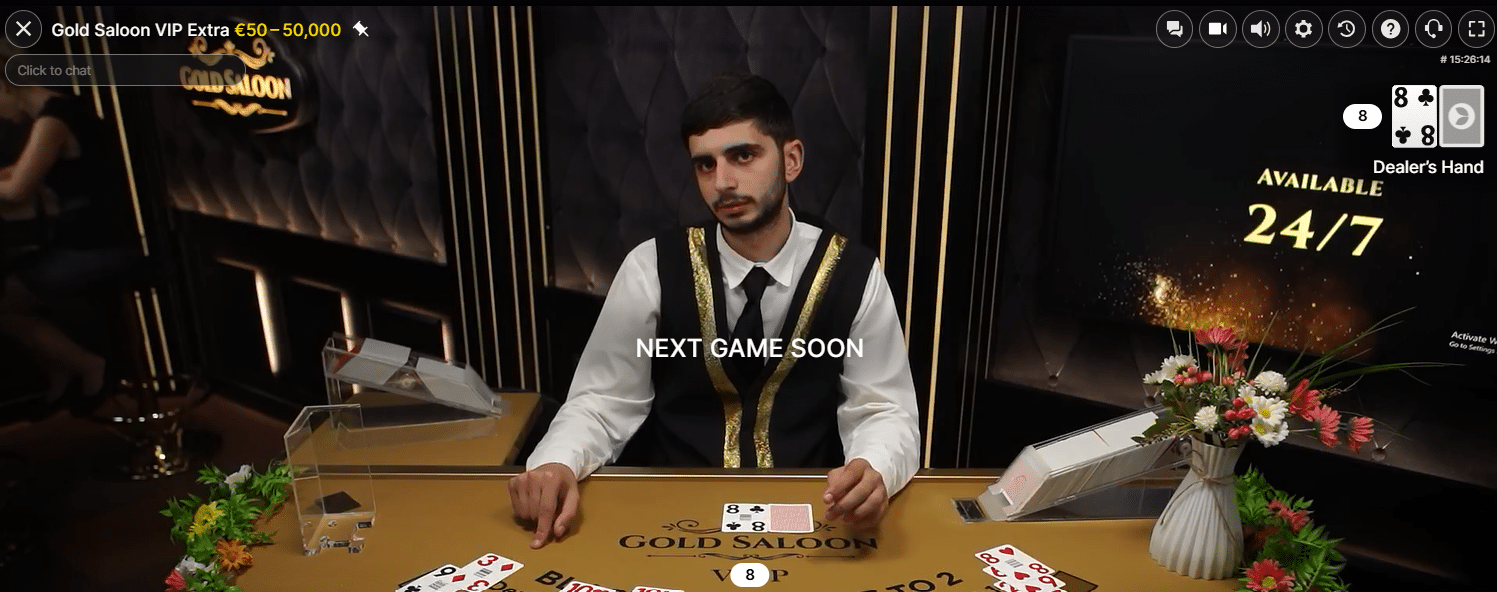 A live VIP high stakes game at Kingmaker casino