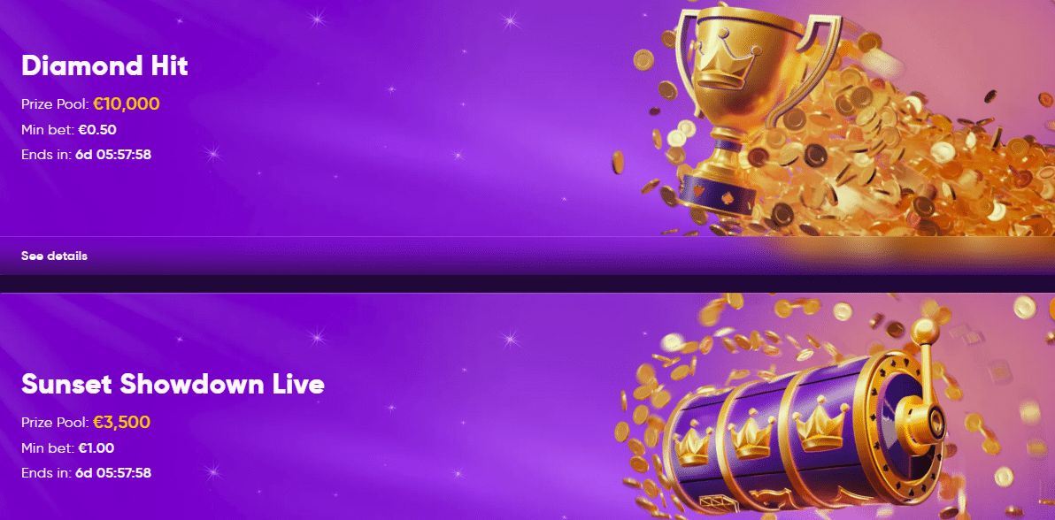 Two tournaments featured at Kingmaker casino