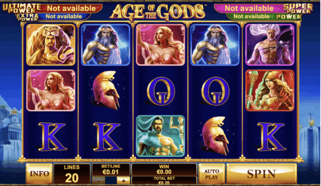Age of the Gods - Playtech. Spielautomaten mit Mythologie-Themen