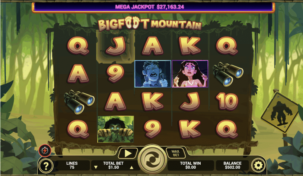 Bigfoot Mountain - Arrows Edge. Spielautomaten mit Berg-Thema