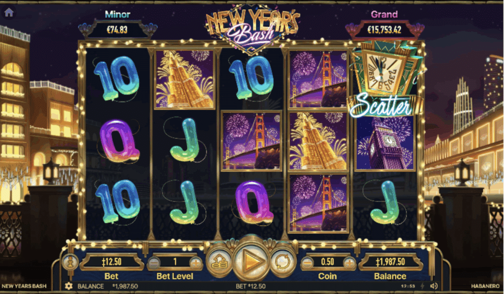 New Year's Bash - Habanero. Spielautomaten mit Neujahrsthema