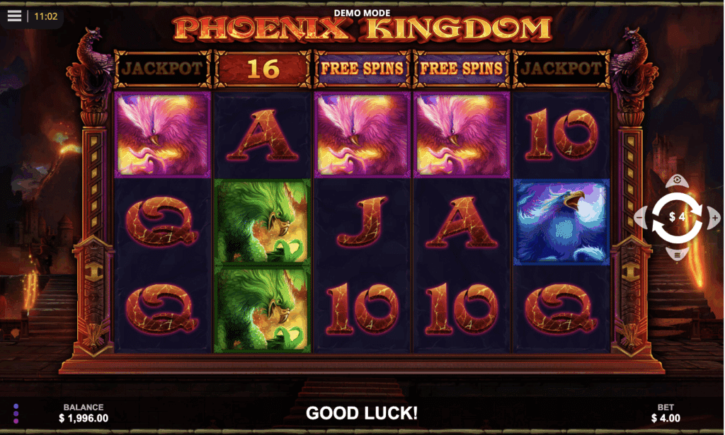 Phoenix Kingdom - Wizard Games. Spielautomaten mit dem Thema Phoenix