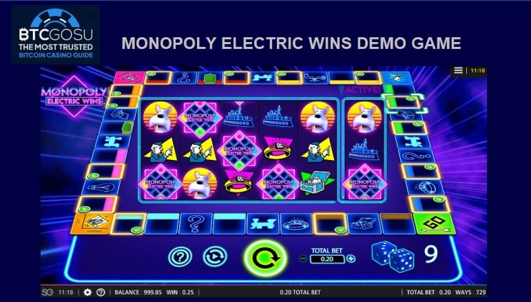 Monopoly Electric Wins demo game