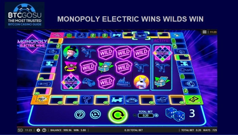 Monopoly Electric Wins wilds win