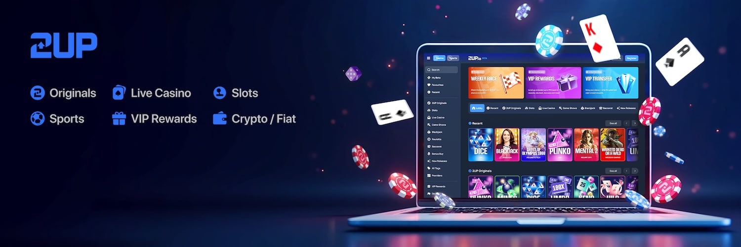 One of the marketing ads for 2UP crypto casino