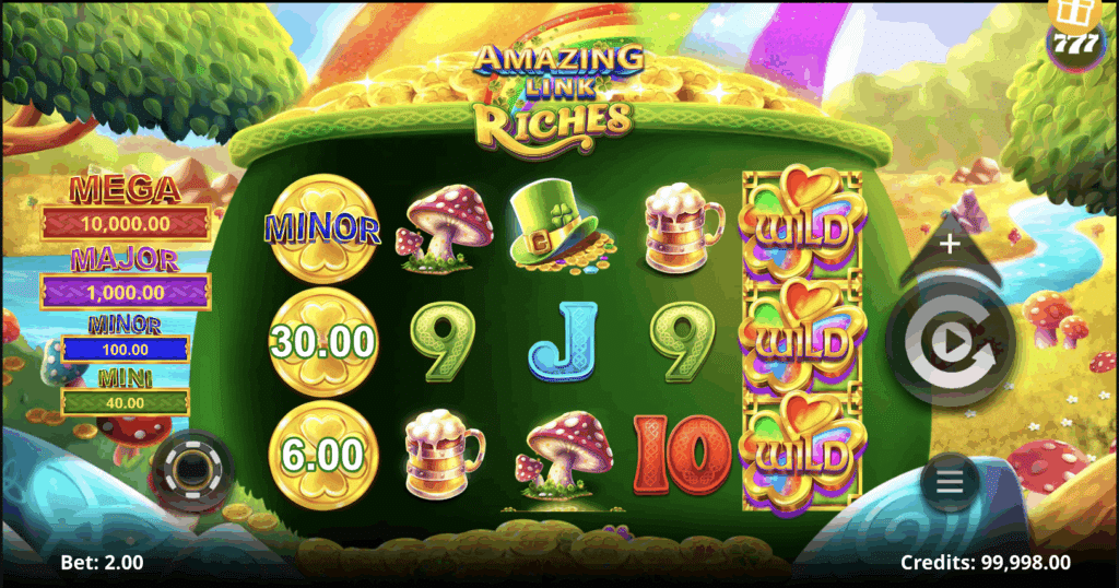 Amazing Link Riches. Rainbow themed slots