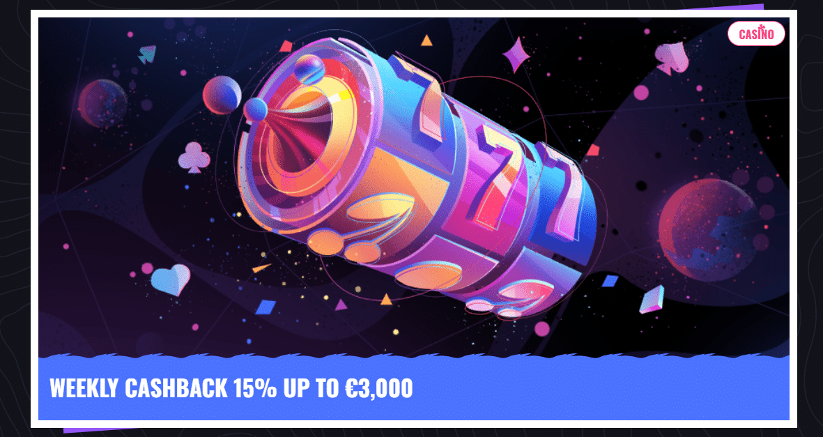 Un banner de una de las promociones de cashback de LunuBet