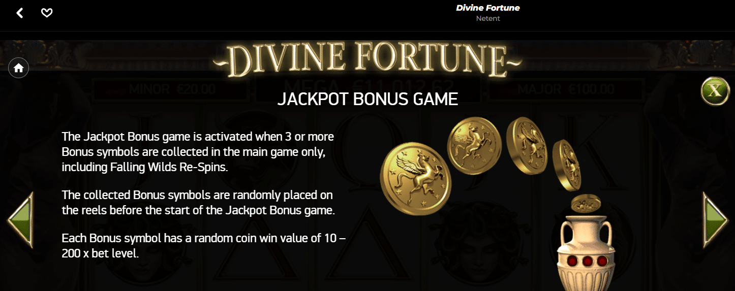 Tragaperras con bote progresivo Divine Fortune de LunuBet