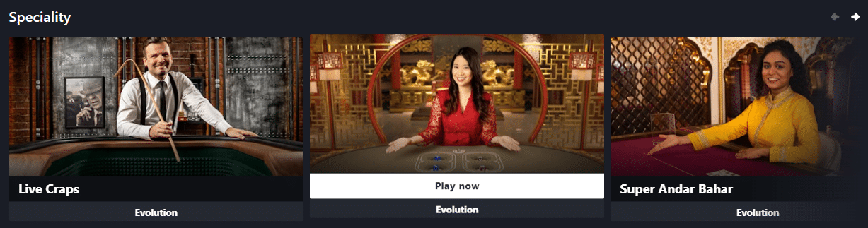 Examples of Metawin game selection