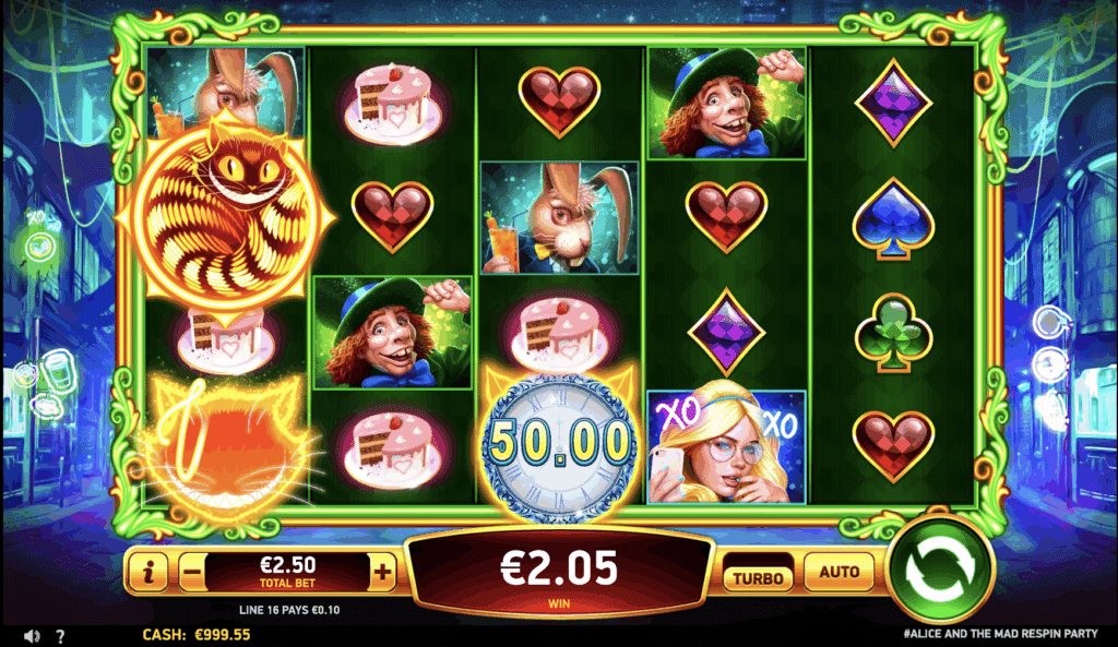 Alice and the Mad Respin Party – Ruby Play. Party themed slots