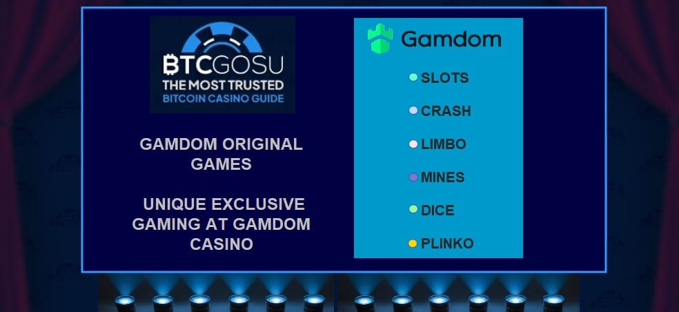 Gamdom criptocasino Juegos originales