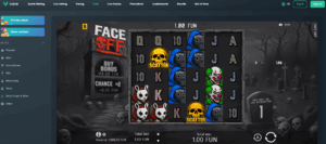 Face Off slot by BGaming — graveyard theme with skull scatters and tombstone multipliers
