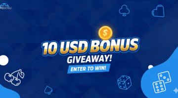 giveaway image with descriptive "10 USD BONUS" text insert. Thematic GOSU background.