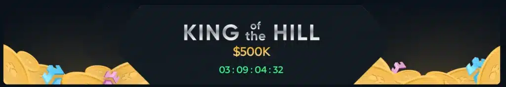 gamdom king of the hill 500k promotion banner