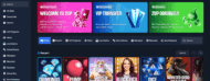 A screenshot of the 2UP homepage